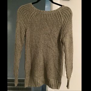 Tan cable knit sweater